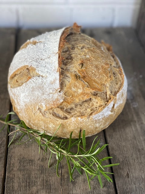 Rosemary Olive Sourdough Bread